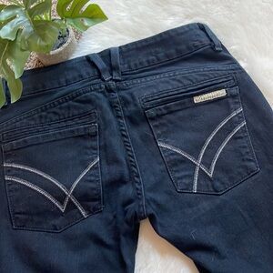 William Rast Savoy Dark Wash Classic Rise Skinny Straight Leg Jeans Sz 27 Long